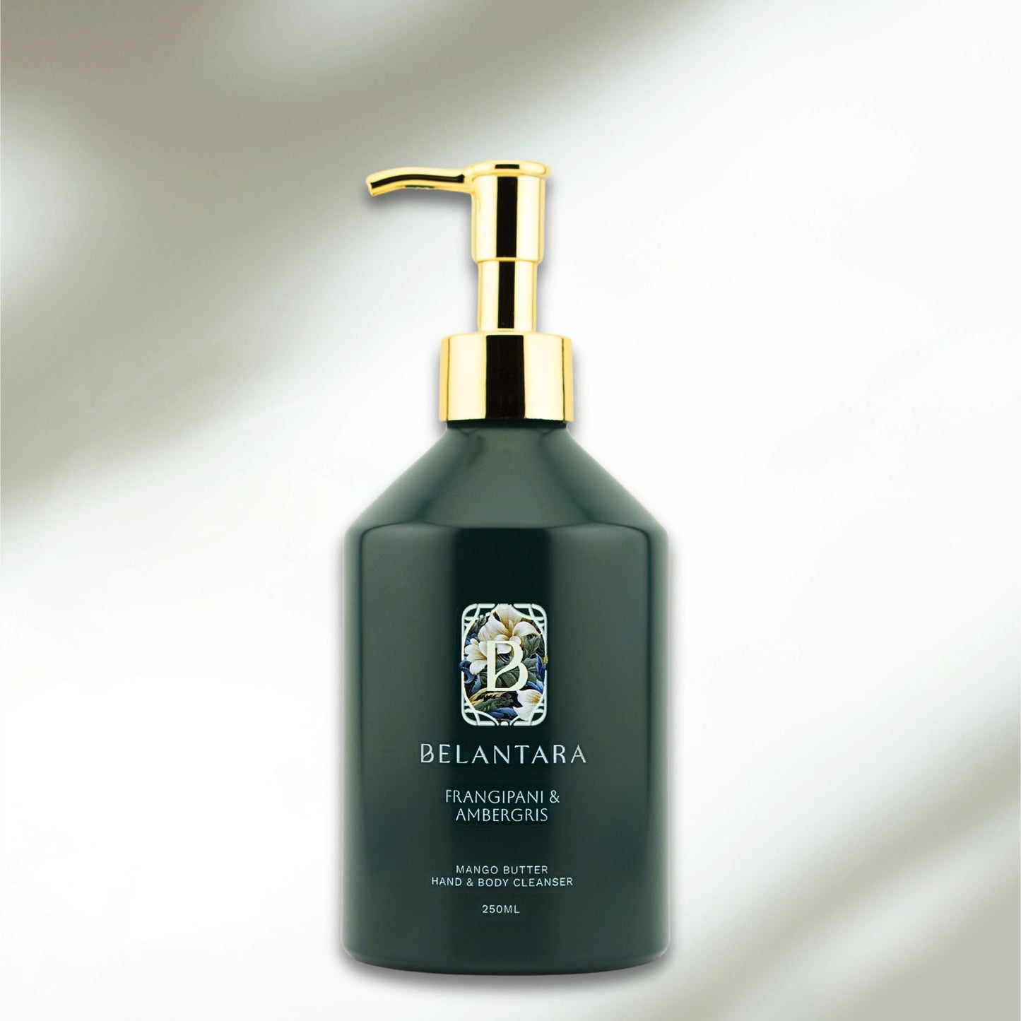 Mango Butter Hand and Body Wash - Frangipani & Ambergris Fragrance in 250ml size.