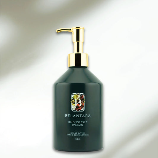 Mango Butter Hand and Body Wash - Lemongrass & Pandan Fragrance in 250ml size.