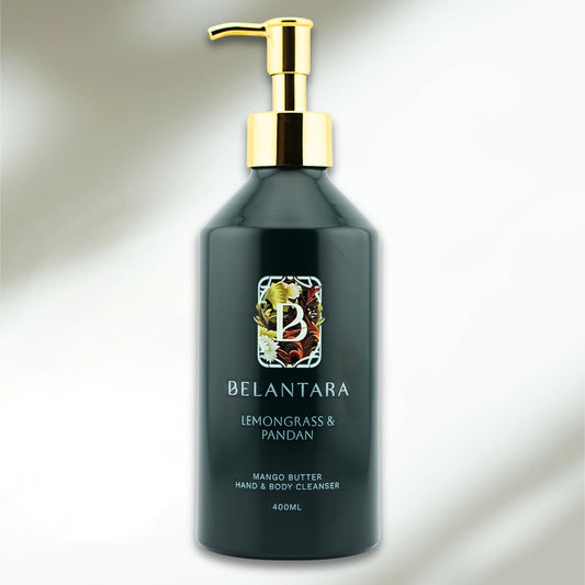 Mango Butter Hand and Body Wash - Lemongrass & Pandan Fragrance in 400ml size.